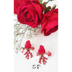 Pendientes Coral