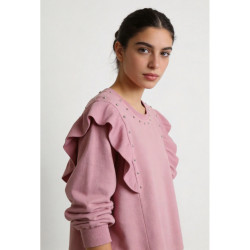 Sudadera Tachuelas Rosa