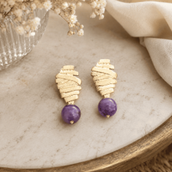 Pendientes Almadén Morado